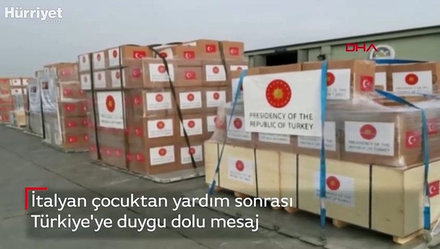 İtalyan çocuktan yardım sonrası Türkiye'ye duygu dolu mesaj
