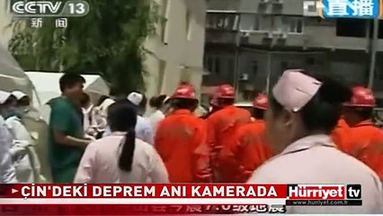 ÇİN'İ VURAN DEPREM KAMERADA