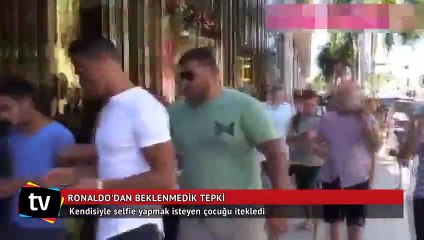 Ronaldo, selfie çekmek isteyen çocuğu böyle itti