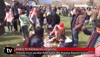 Eyfel Kulesi'nde Paskalya Bayramı kutlaması