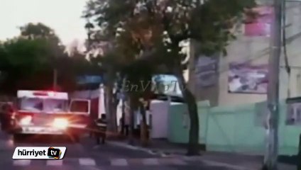 Meksika'daki çocuk hastanesinin patlama anı kameralarda