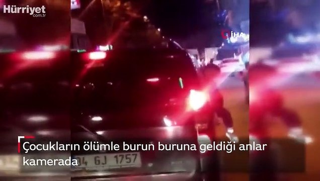 Çocukların ölümle burun buruna geldiği anlar kamerada