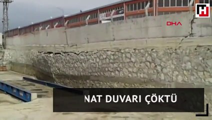 Çorum'da istinat duvarı çöktü