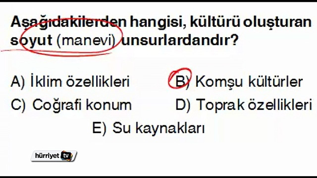 COĞRAFYA SORULARININ ÇÖZÜMLERİ