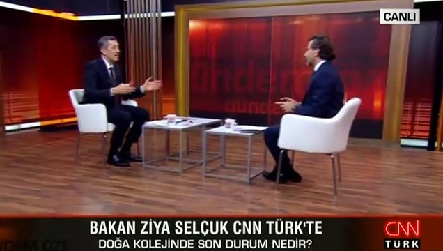 Bakan Ziya Selçuk, canlı yayında Doğa Koleji hakkında konuştu