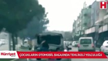 Çocukların otomobil bagajında tehlikeli yolculuğu