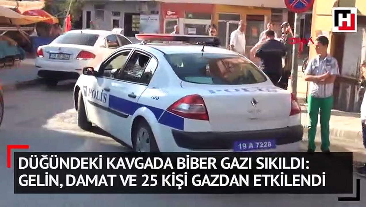 Düğündeki kavgada biber gazı sıkıldı: Gelin, damat ve 25 kişi gazdan etkilendi
