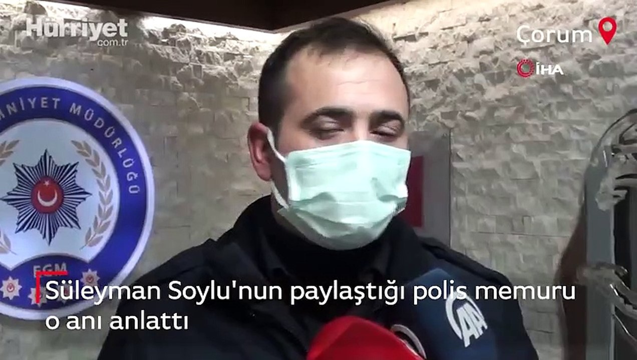Süleyman Soylu'nun paylaştığı polis memuru o anı anlattı
