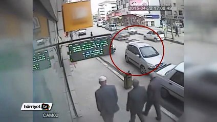 Çorum’da 4 kişinin yaralandığı kaza, güvenlik kamerasında