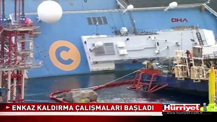 COSTA CONCORDIA’NIN ENKAZ KALDIRMA ÇALIŞMALARI BAŞLADI