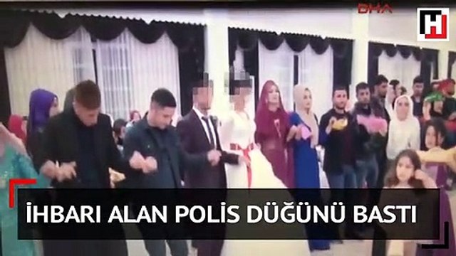 İhbarı alan polis düğünü bastı