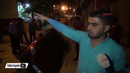 Otomobil doğalgaz çukuruna düştü