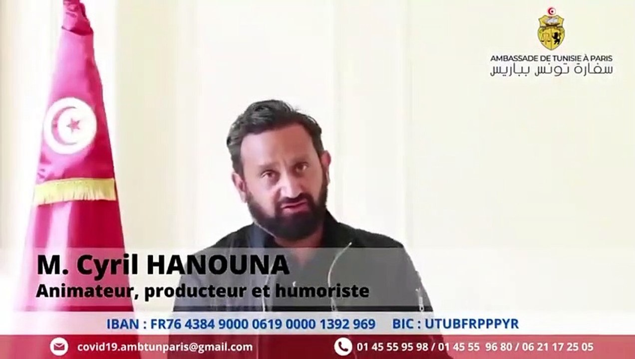 CYRIL HANOUNA n'hésite pas à SOUTENIR LA TUNISIE !!!