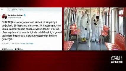 Sağlık Bakanı açıkladı! Bir kişide daha corona virüsü tespit edildi