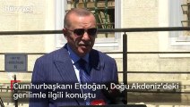 Cumhurbaşkanı Erdoğan, Doğu Akdeniz'deki gelişmelerle ilgili konuştu