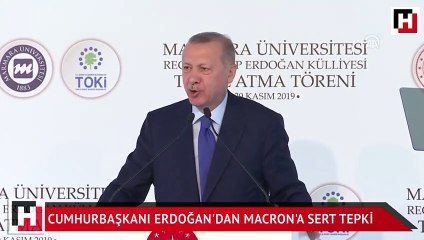 Cumhurbaşkanı Erdoğan'dan Macron'a sert tepki
