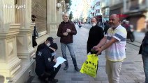 İstiklal Caddesi'nde maskesiz gezen 8 kişiye para cezası kesildi