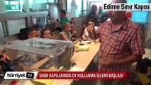 Sınır kapılarında oy kullanma işlemi başladı