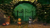 Pumpkin & Skelton Dancing on Halloween Night  Halloween Celebrations  Scary Sounds • Horror Voices