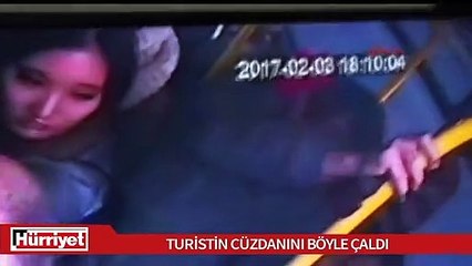 Japon turistin cüzdanını çalan hırsız kameralara yakalandı