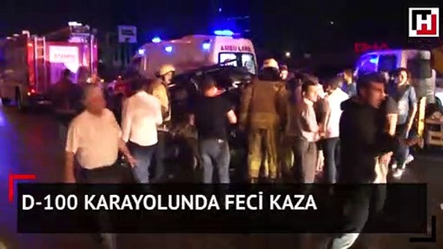 D-100 karayolunda feci kaza