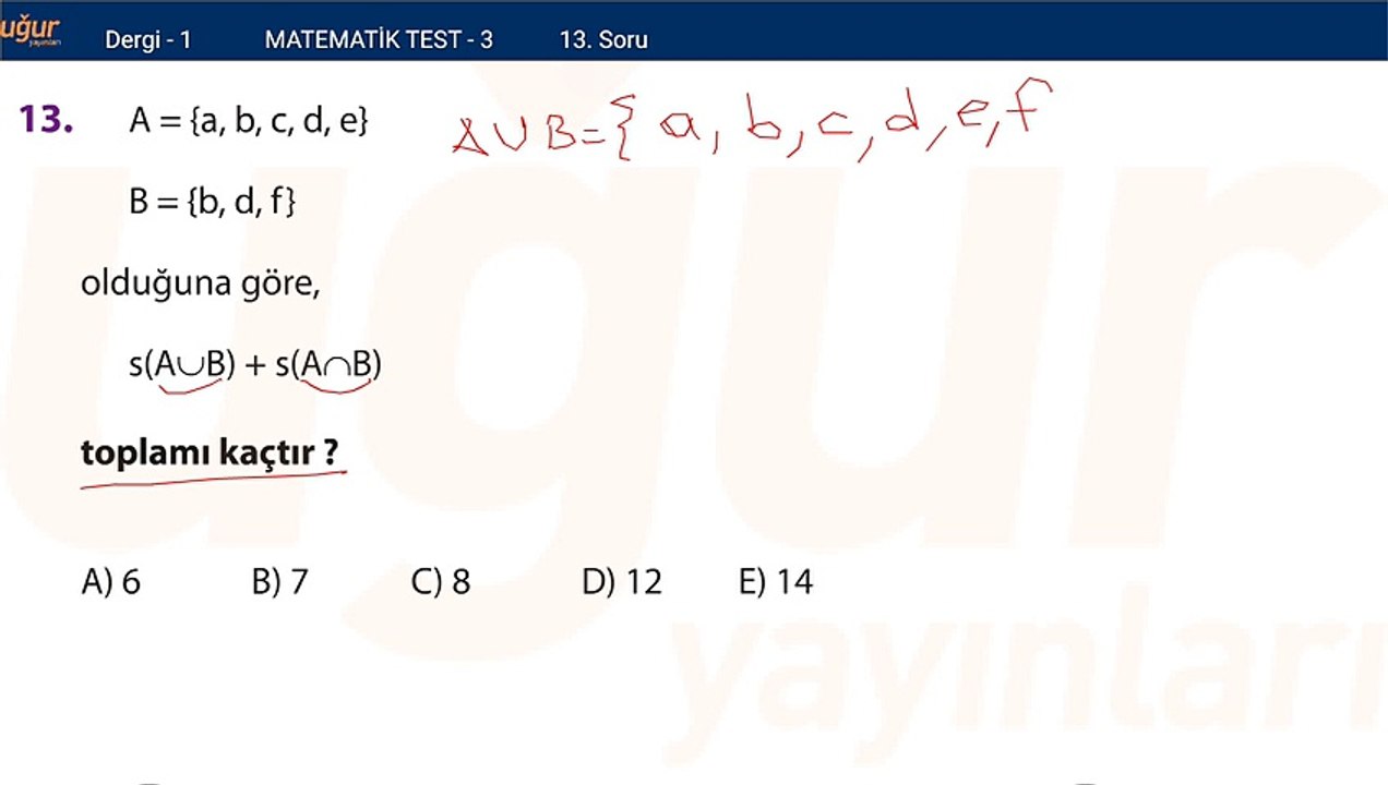 Matematik-Test Soru:13