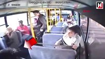 Halk otobüsünde panik anları! Otobüsün içine köpek girdi