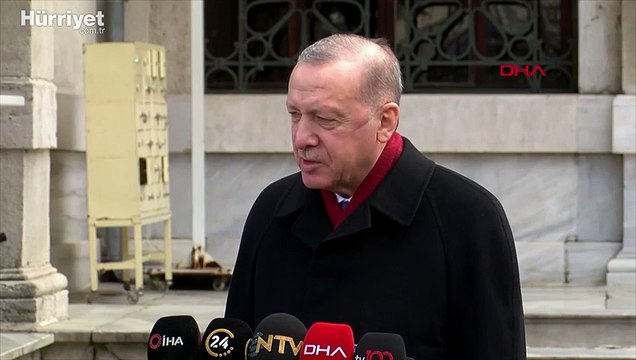 Cumhurbaşkanı Erdoğan, Cuma namazı çıkışında gazetecilerin sorularını yanıtladı
