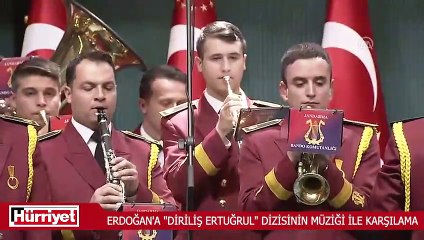 Cumhurbaşkanı Erdoğan'a "Diriliş Ertuğrul" dizisinin müziği ile karşılama