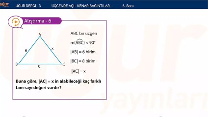 Geometri - Kenar Bağlantıları - Alıştırmalar : 6