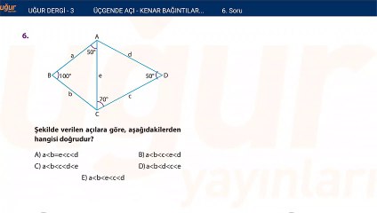 Geometri - Kenar Bağlantıları - Test Soru : 6
