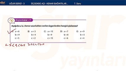 Geometri - Kenar Bağlantıları - Alıştırmalar : 7