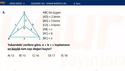Geometri - Kenar Bağlantıları - Test Soru : 4