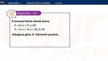 Matematik - Kümeler ve Alıştırma Soru : 10