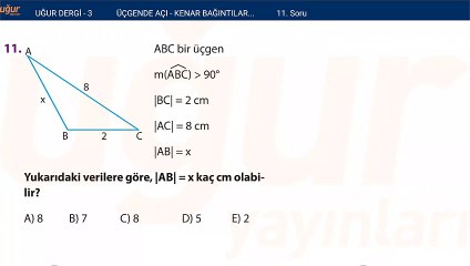 Geometri - Kenar Bağlantıları - Test Soru : 11