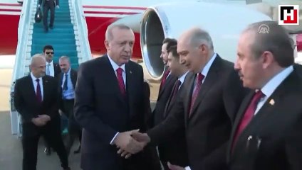 Cumhurbaşkanı Erdoğan'ın uçağı yeni havalimanında
