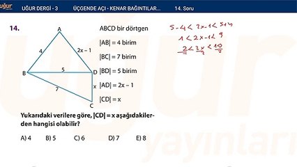 Geometri - Kenar Bağlantıları - Test Soru : 14