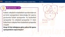 Matematik - Kartezyen çarpımı ve Küme Problemleri Alıştırmalar : 17