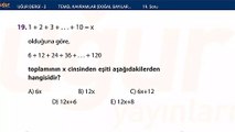 Temel kavramlar - Doğal sayılar - Tam sayılar alıştırma Test : 2 Soru: 19