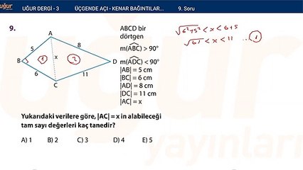 Geometri - Kenar Bağlantıları - Test Soru : 9