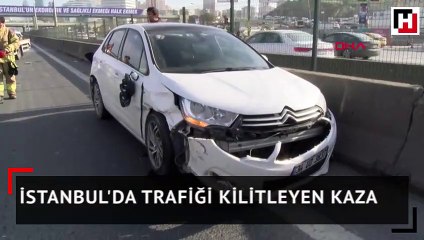 İstanbul'da trafiği kilitleyen kaza