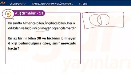 Matematik - Kartezyen çarpımı ve Küme Problemleri Alıştırmalar : 11