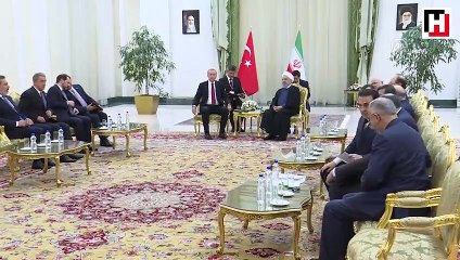Erdoğan ve Ruhani görüşmesi başladı
