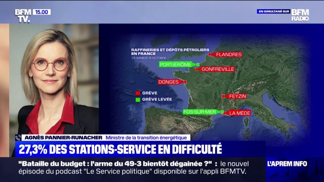 Carburants: Agnès Pannier-Runacher note une légère amélioration depuis hier