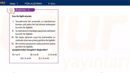 Fizik Bilimine Giriş ve Alıştırmalar Soru:5