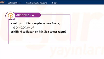 Temel Matematik - Temel Kavramlar - Alıştırma Soru: 4