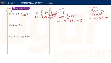 Temel Matematik - Temel İşlemler Alıştırmalar Soru:6