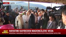 Erdoğan maden faciasında hayatını kaybeden Rahman Özçelik'in cenazesine katıldı
