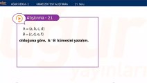 Matematik - Kümeler ve Alıştırma Soru : 21