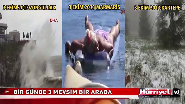 BİR GÜNDE 3 MEVSİM BİR ARADA